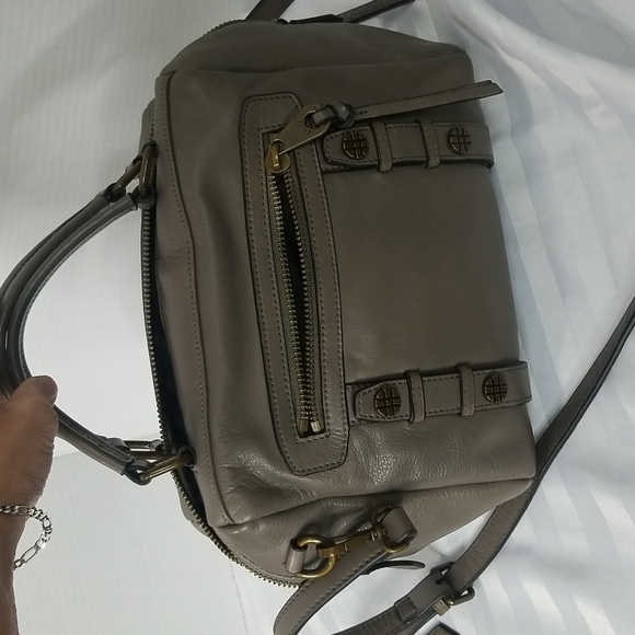 JOELLE HAWKENS LEATHER HANDBAG IN TAUPE - Picture 4 of 8